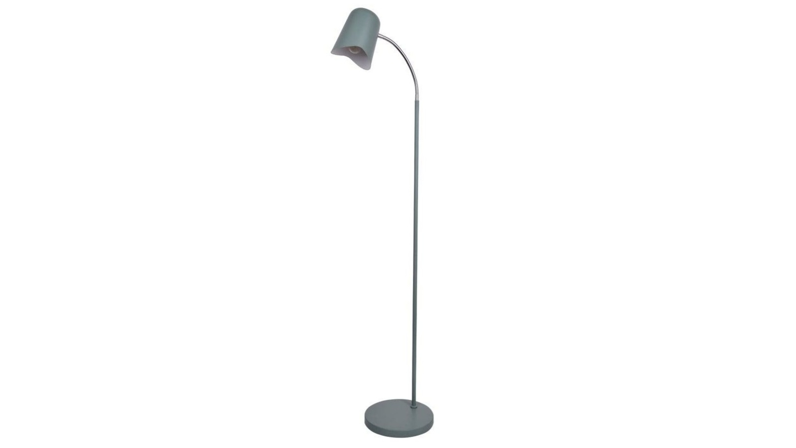 Adjustable ES Ellipse Pastel Floor Lamp with Wave Edge - Matte Green