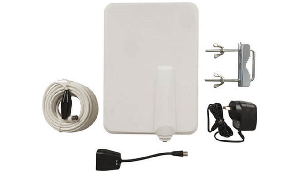 Slimline Indoor/Outdoor UHF/VHF Antenna with PSU | Harvey Norman