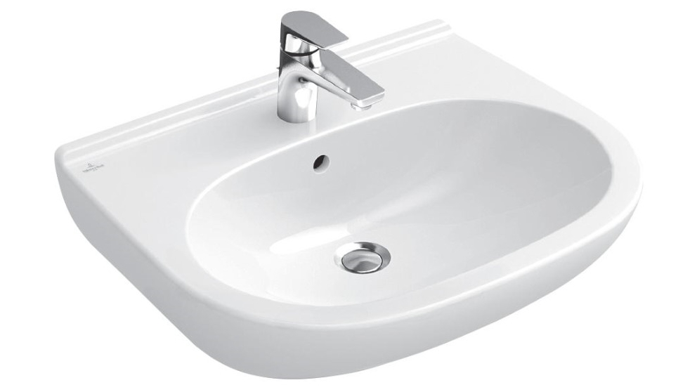 Villeroy & Boch O.Novo 550 Wall Basin with 1 Tap Hole - Alphine White