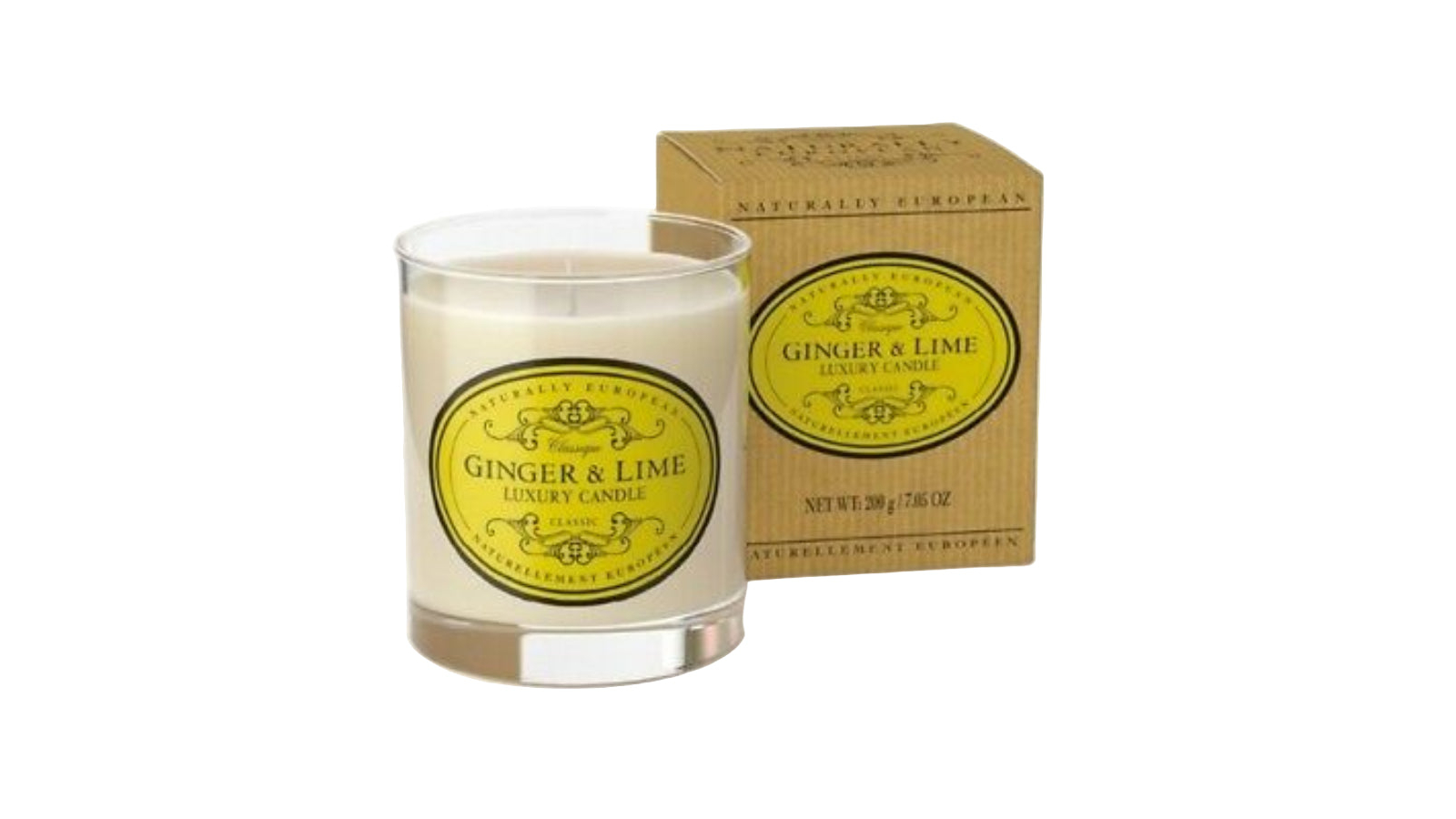 Naturally European 180g Ginger and Lime Candle