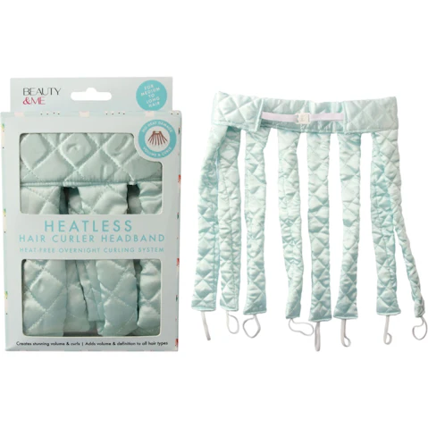 Beauty and Me Blue Heatless Hair Curler Headband