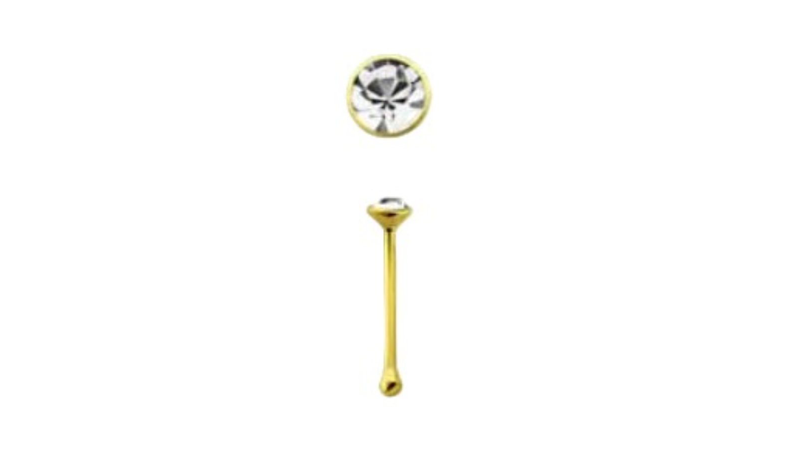 Rossan Ns5098C Nose Bone Gold with Crystal