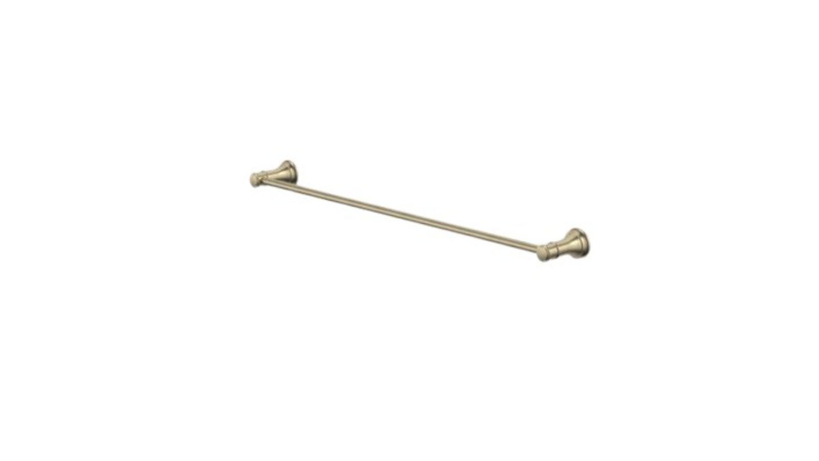 Caroma Riviere 600mm Single Towel Rail - Brushed Brass