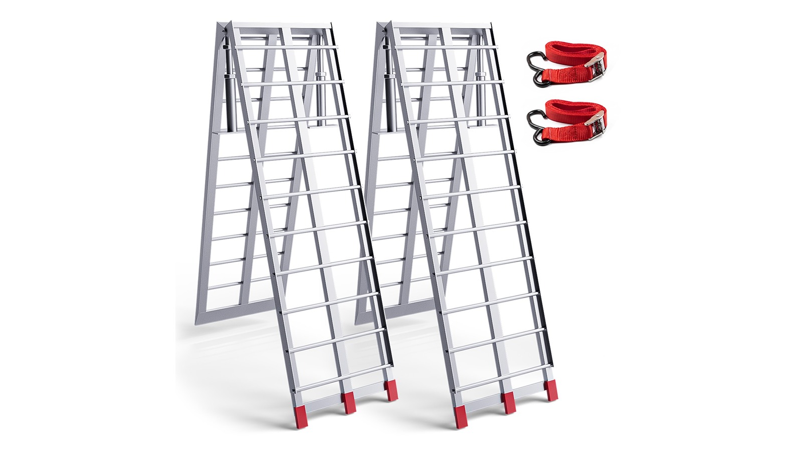 Advwin 2 Piece Aluminum Folding Loading Ramp with 680kg Loading Capacity