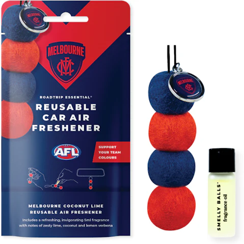 Smelly Balls Roadtrip Essential Melbourne Demons AFL Reusable Car Air Freshener