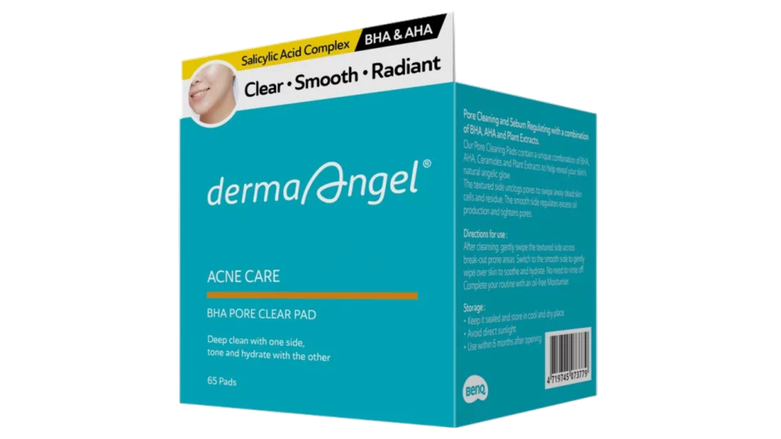 Derma Angel Pack of 65 Pore Clear Pad