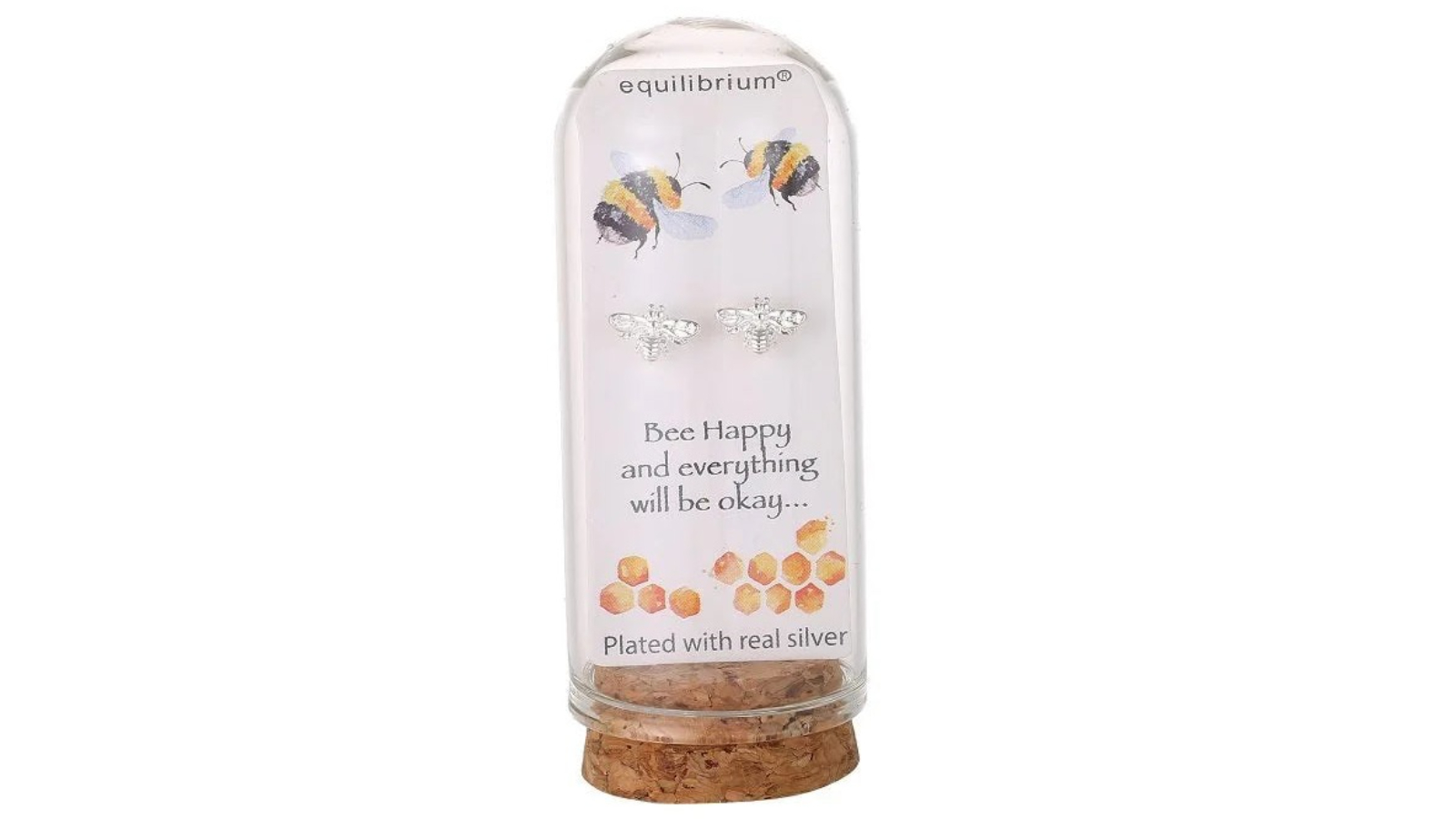 Equilibrium Captured with Love Bee Happy Earring