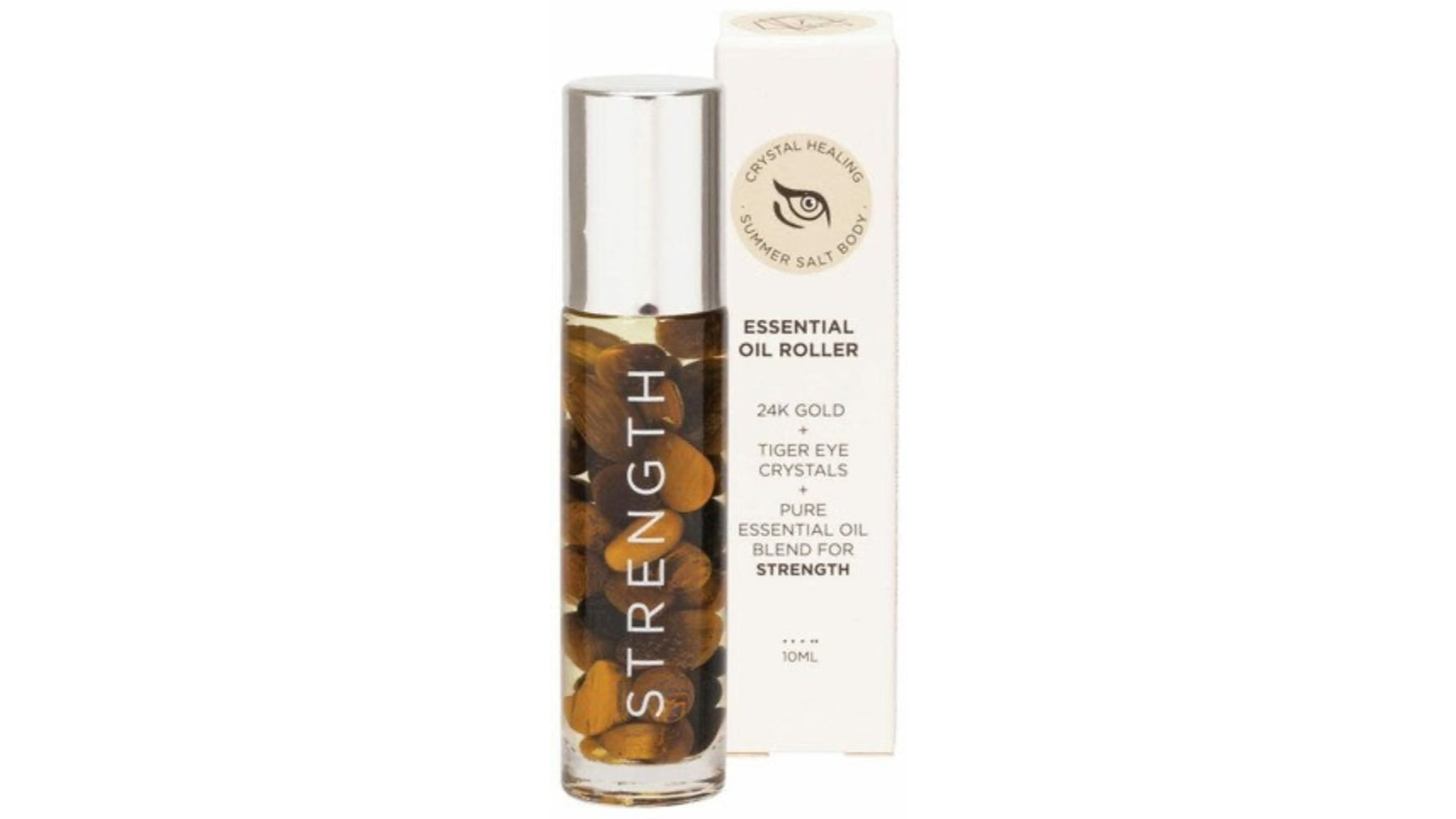 Summer Salt Body 10ml Roller Strength Tiger Eye Crystal Essential Oil