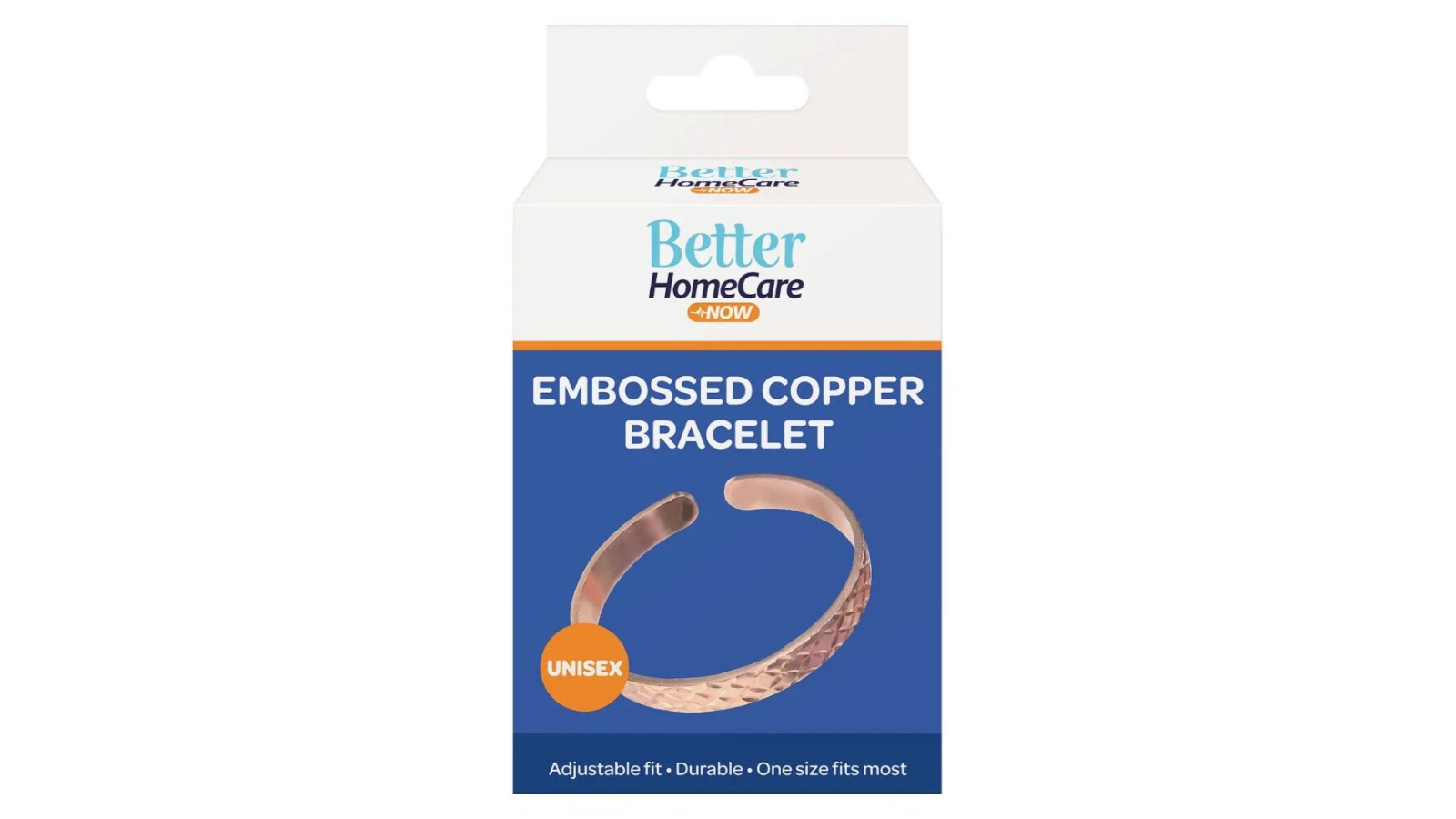 Better Home Care Now Embossed Pure Copper Bangle Bracelet