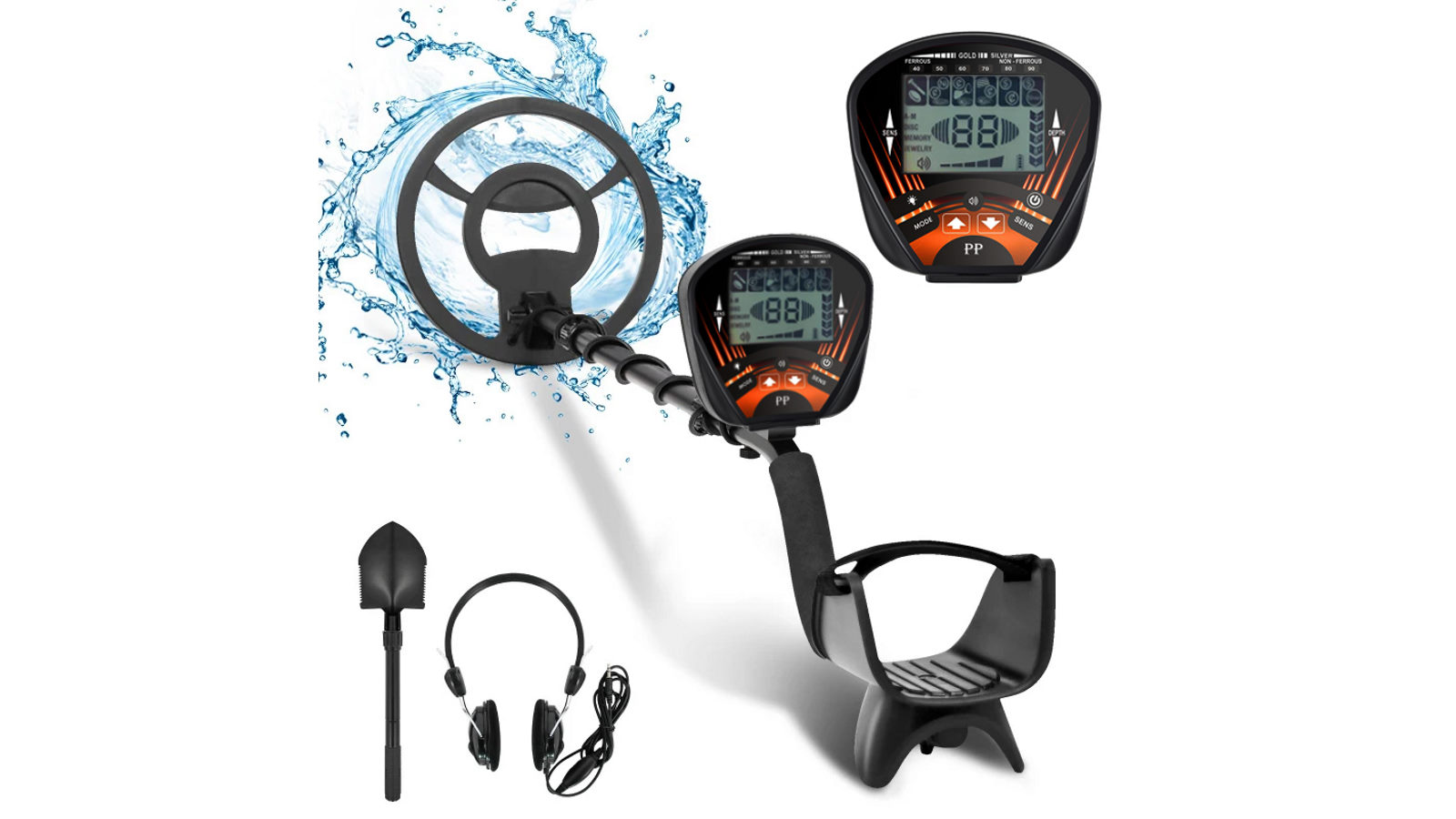 Advwin Metal Detector 22cm Deep Sensitive Waterproof Treasure Hunter