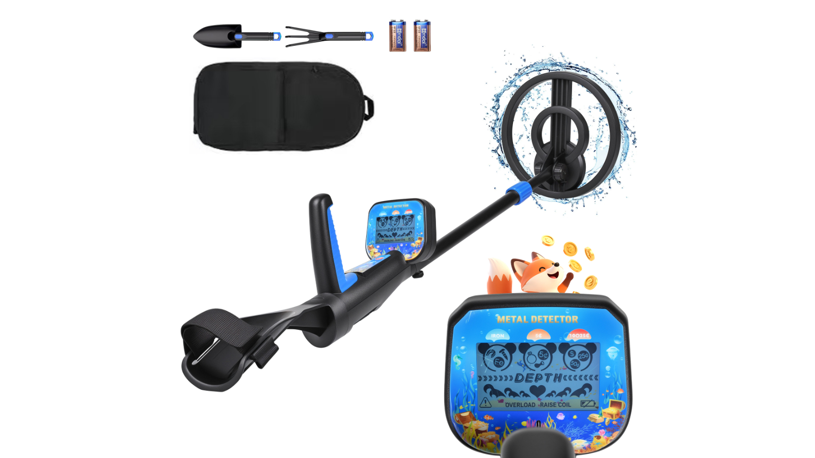 Advwin Metal Detector for Adult and Kid with 20cm Waterproof Coil and LCD Display