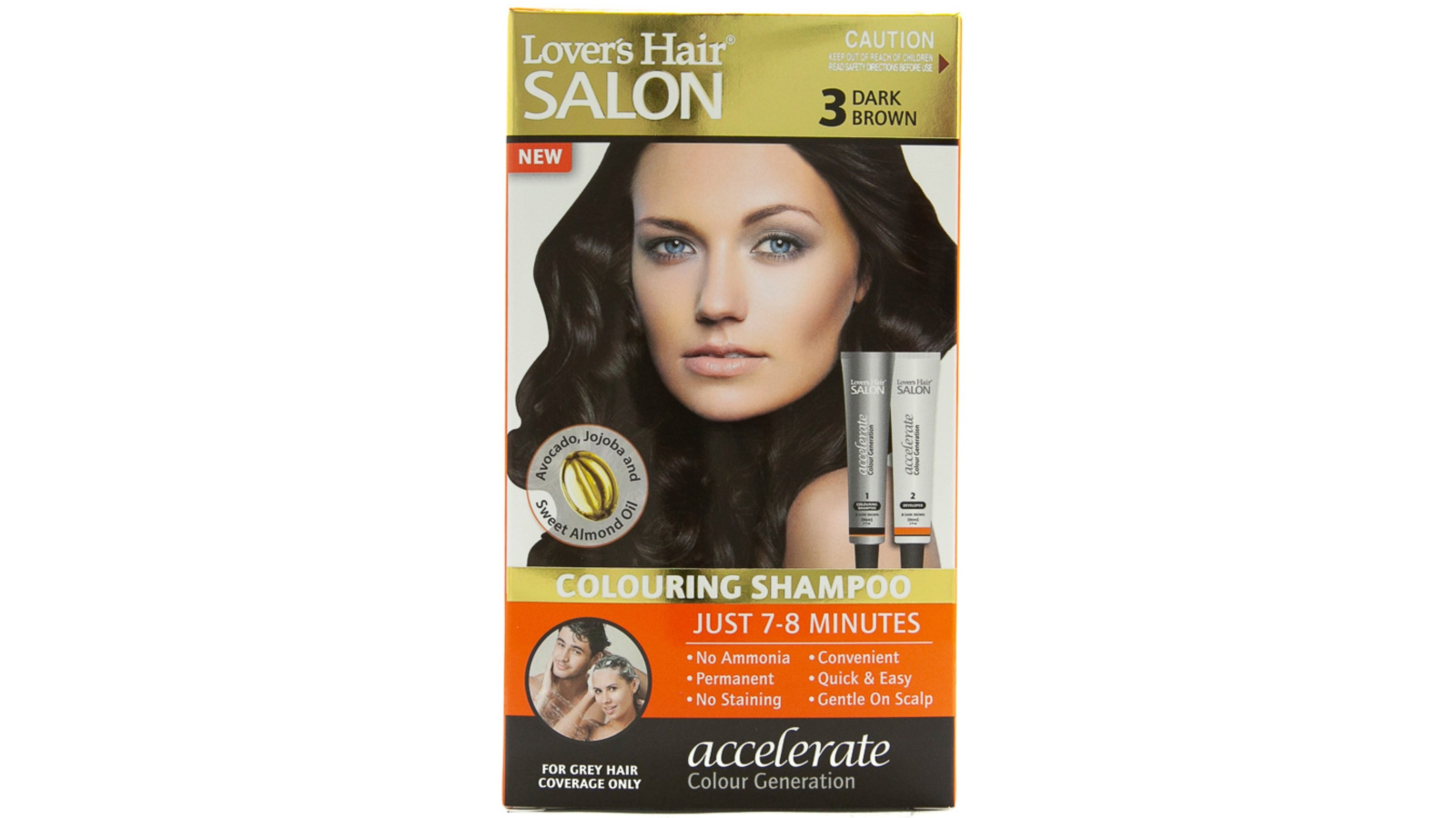 Loverhair Salon 60ml Colouring Shampoo - 3 Dark Brown