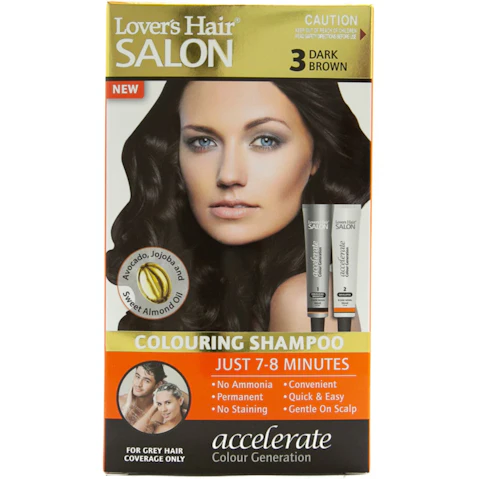 Loverhair Salon 60ml Colouring Shampoo - 3 Dark Brown