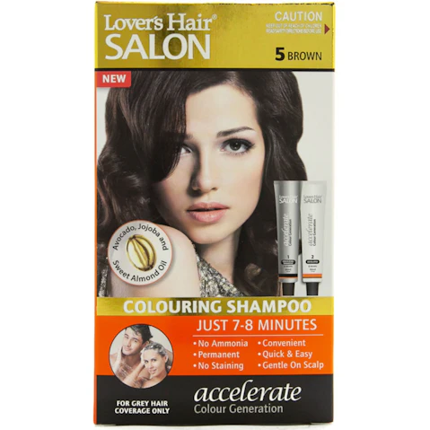 Loverhair Salon 60ml Colouring Shampoo - 5 Brown