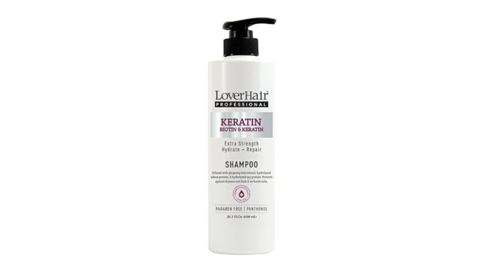 LoverHair Professional 600ml Keratin and Biotin Plus Repair Shampoo