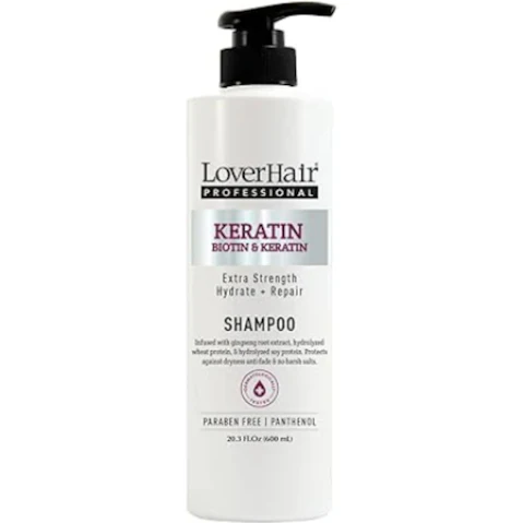 LoverHair Professional 600ml Keratin and Biotin Plus Repair Shampoo