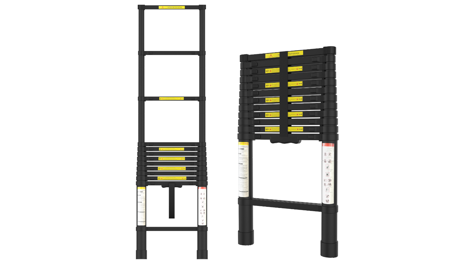 Advwin Portable Aluminum Telescoping Ladder - 3.8metre