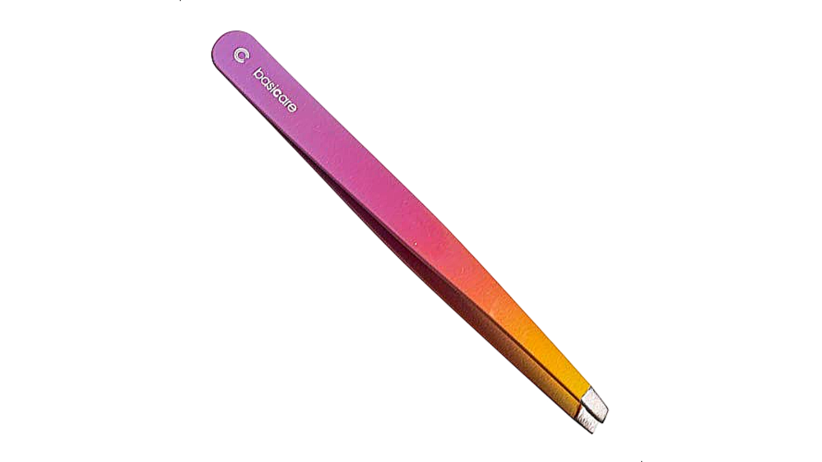 Basicare 9cm Purple Precision Eyebrow Tweezer with Slant Tip