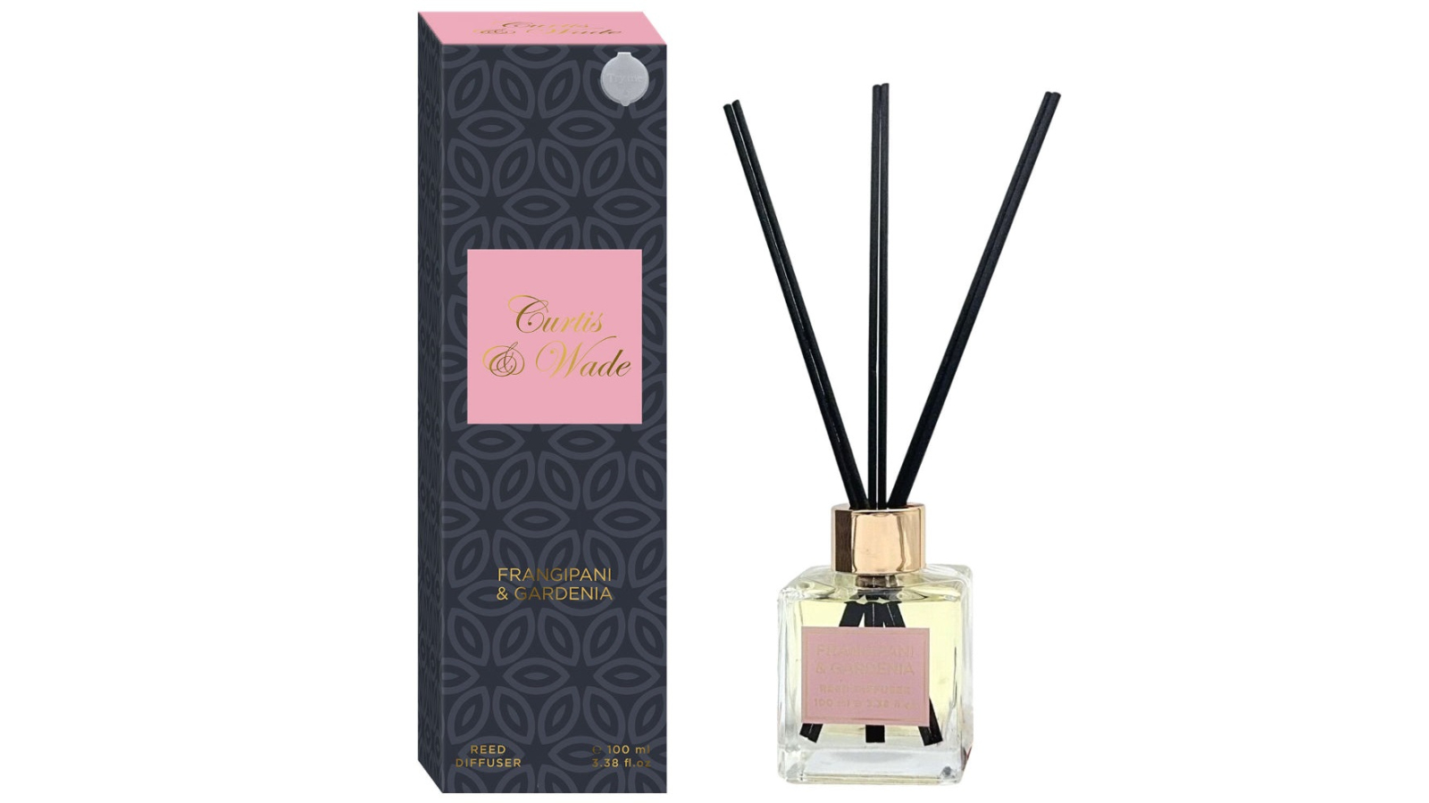 Curtis and Wade 100ml Frangipani/Gardenia Reed Diffuser