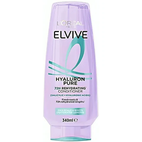 L'Oreal Paris Elvive Hyaluron Pure Rehydrating Conditioner for Oily Hair - 340ml