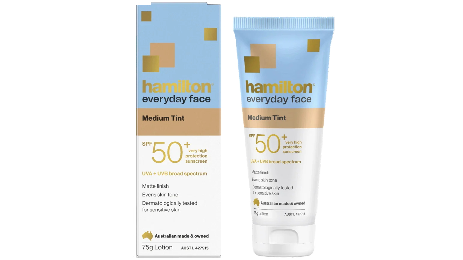 Hamilton Everyday Face Medium Tint SPF 50+ Sunscreen - 75g