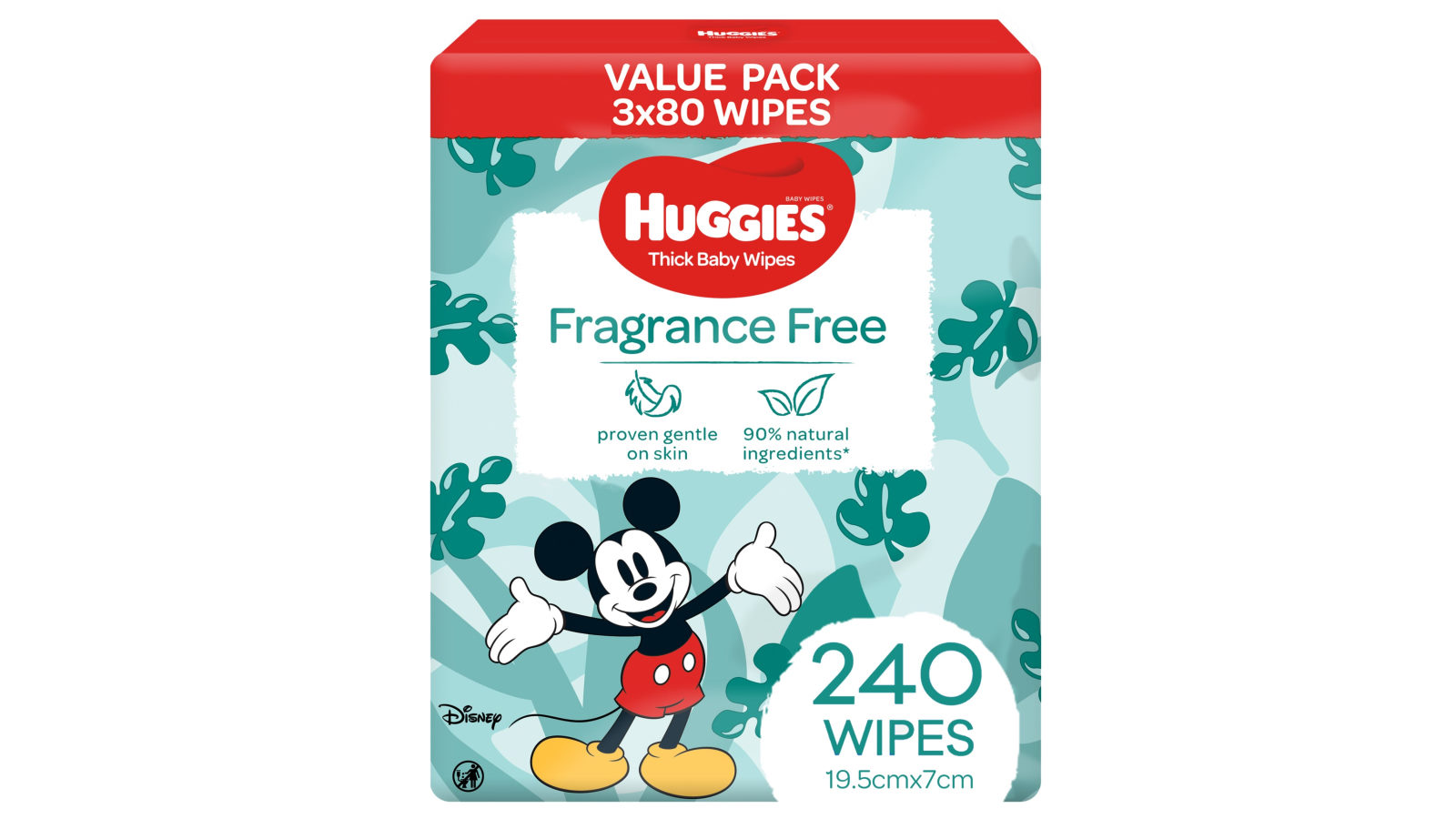 Huggies Unscented Baby Wipes Refill Pack with 240 Wipes