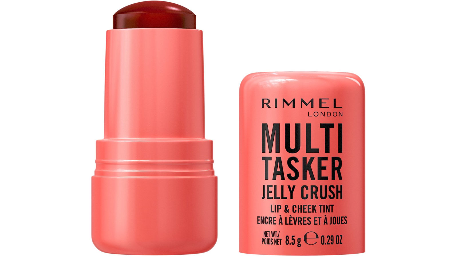 Rimmel London 8.5g Multi Tasker Jelly Crush Brush Lip and Cheek Tint - 300 Peachy Punch