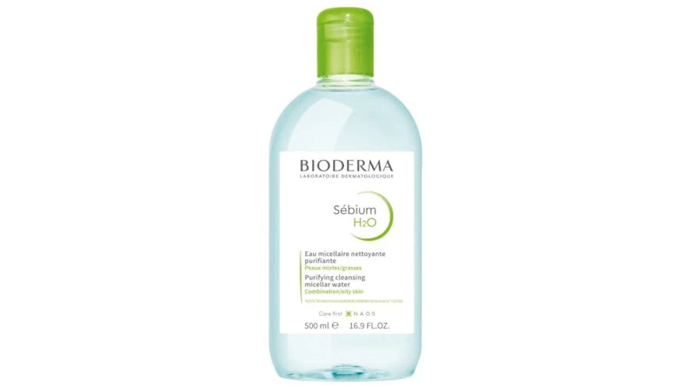 Bioderma Sebium H2O Micellar Water Makeup Remover for Oily and Combination Skin - 500ml