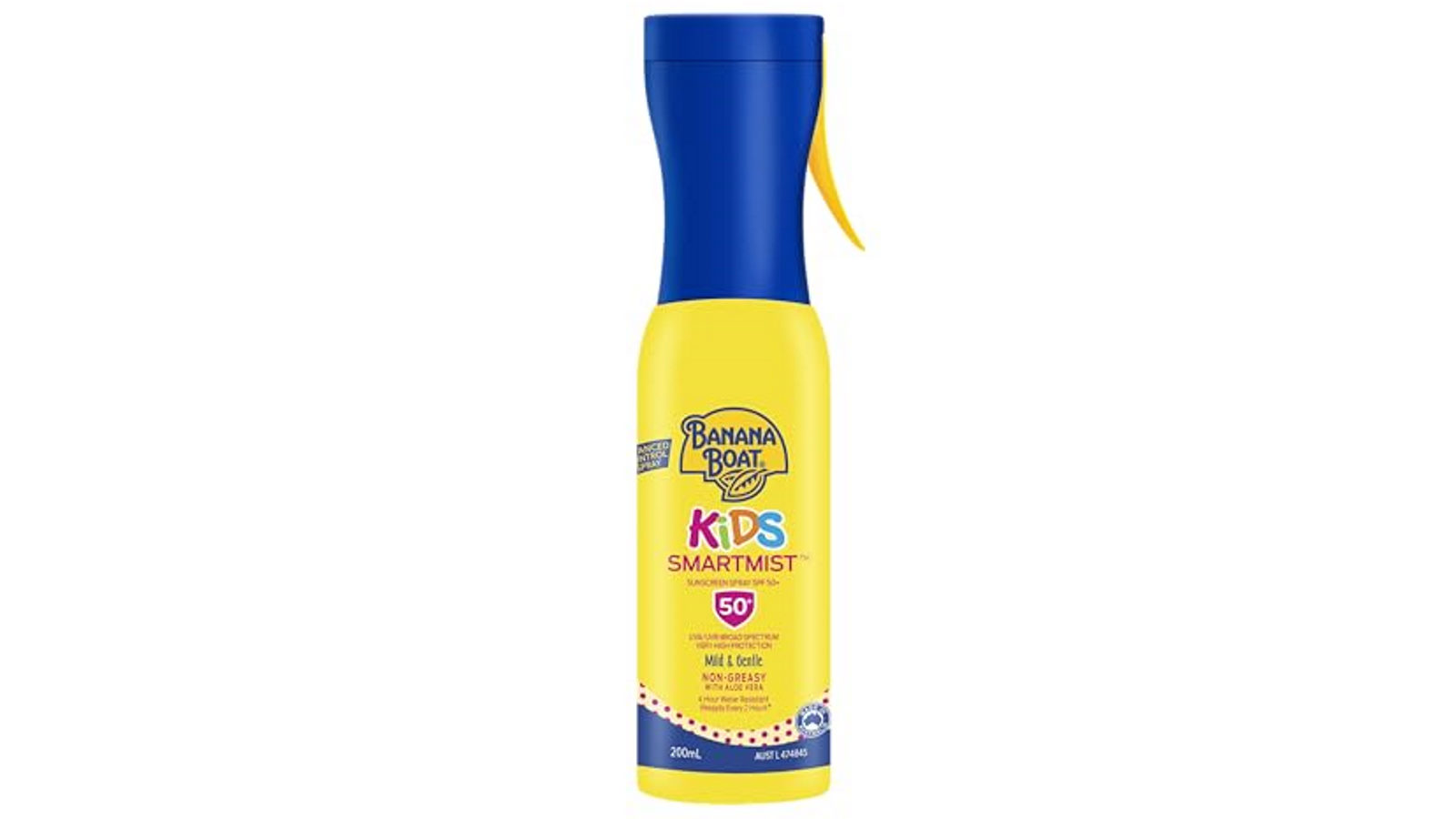 Banana Boat 200ml Kids Smartmist Spray Spf 50 Plus Sunscreen
