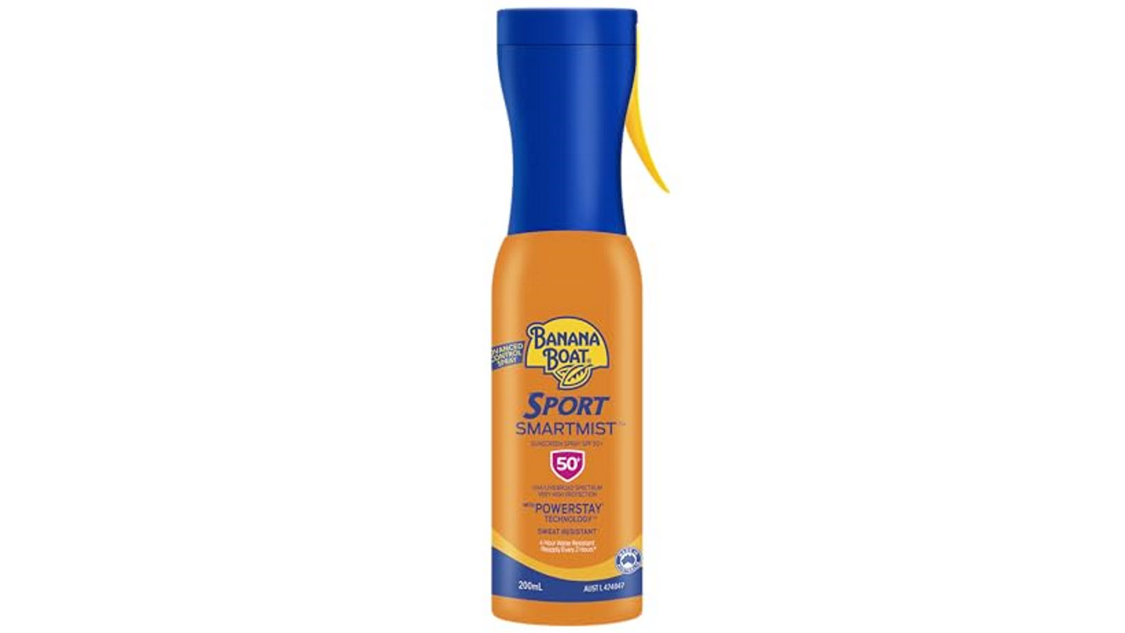 Banana Boat 200ml Sport Smartmist Sunscreen Spray Spf 50 Plus