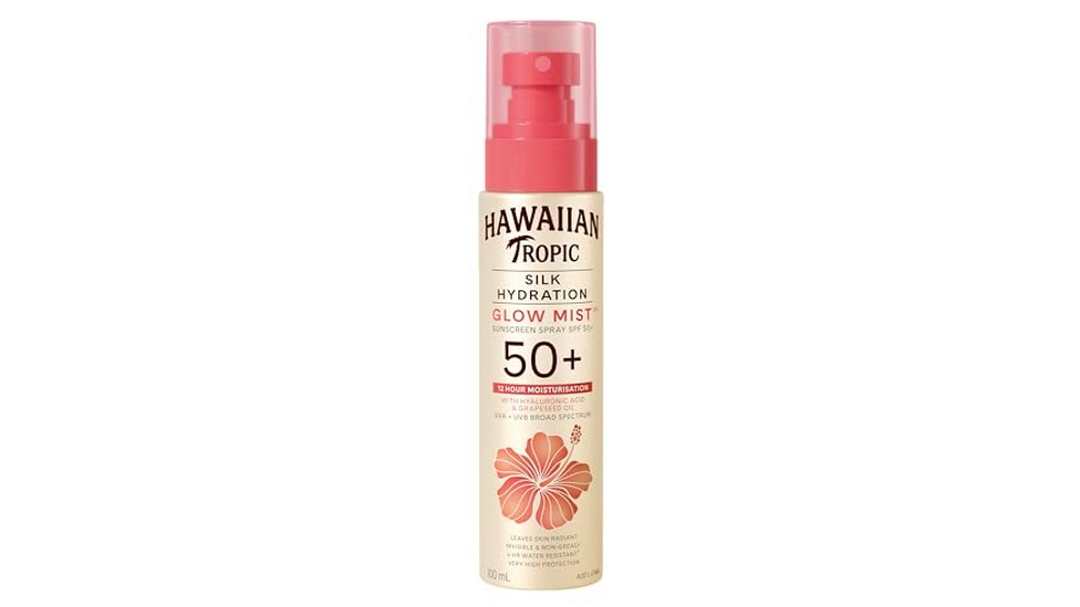 Hawaiian Tropic Silk Hydration Glow Mist SPF 50+ Sunscreen - 100ml