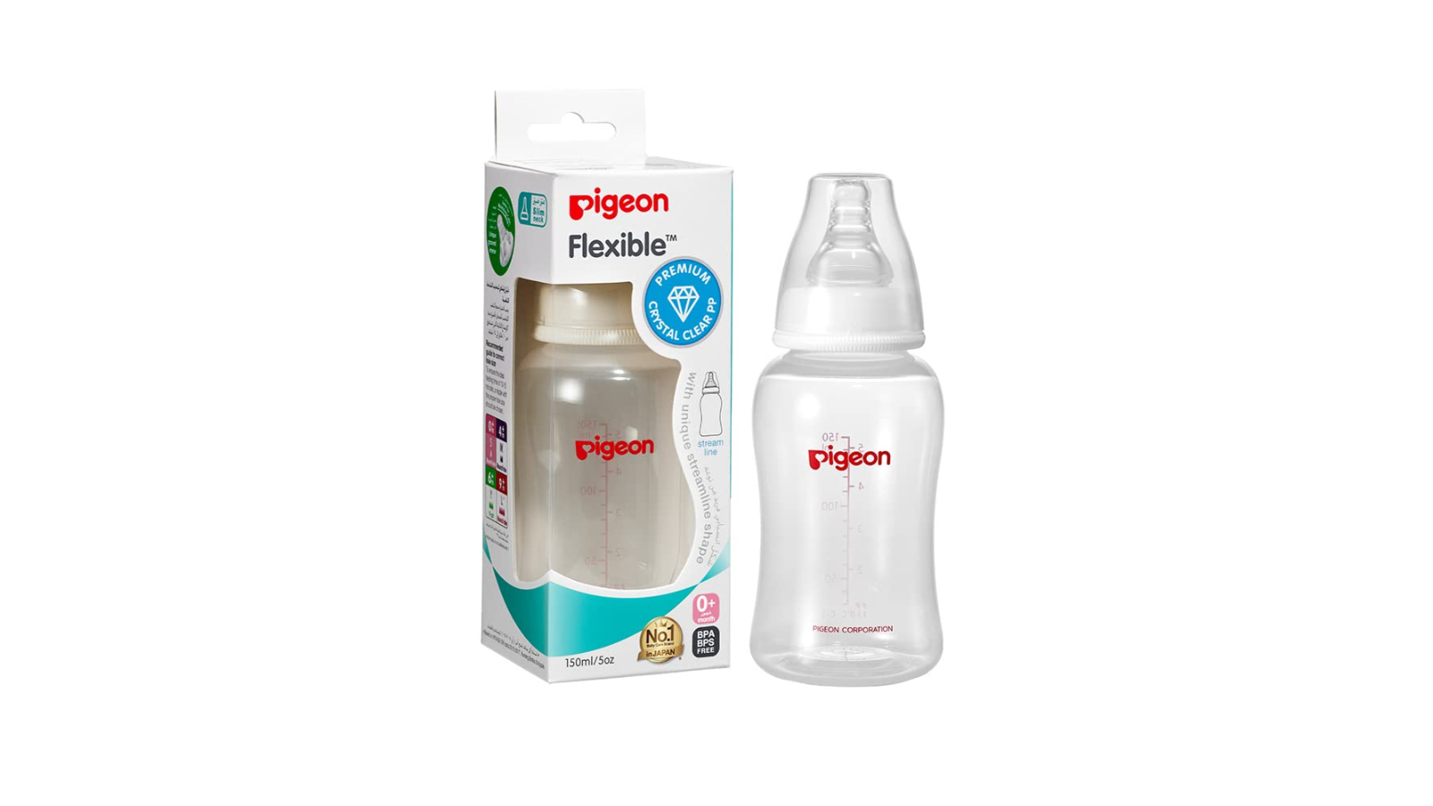 Pigeon Flexible Peristaltic Baby Feeding Bottle - 150ml
