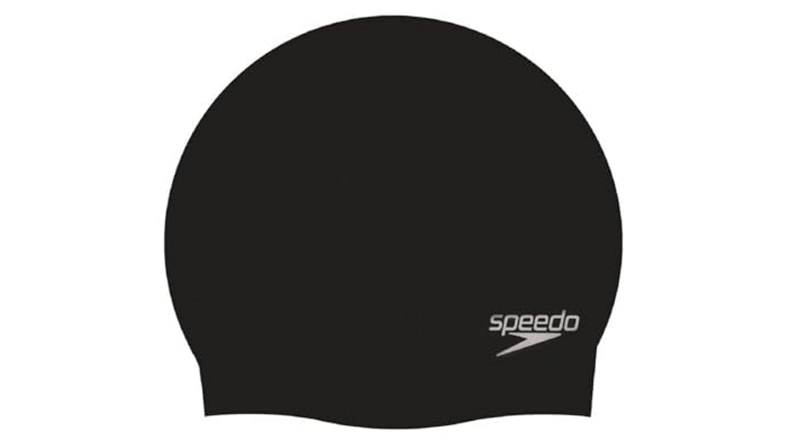 Speedo Plain Moulded Silicone Swimming Cap - Black