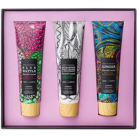 Alperstein Designs Hand Cream Trio - Blue Wattle, Eucalyptus and Ginger