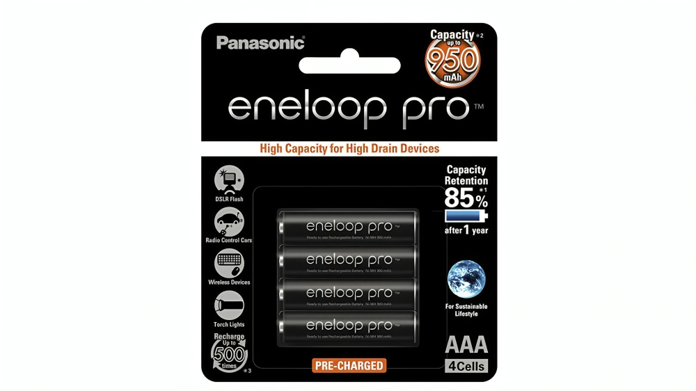 Latest Buys Pack of 4 Panasonic Eneloop Pro AAA Battery (Ni-MH 1.2V 900mAh)