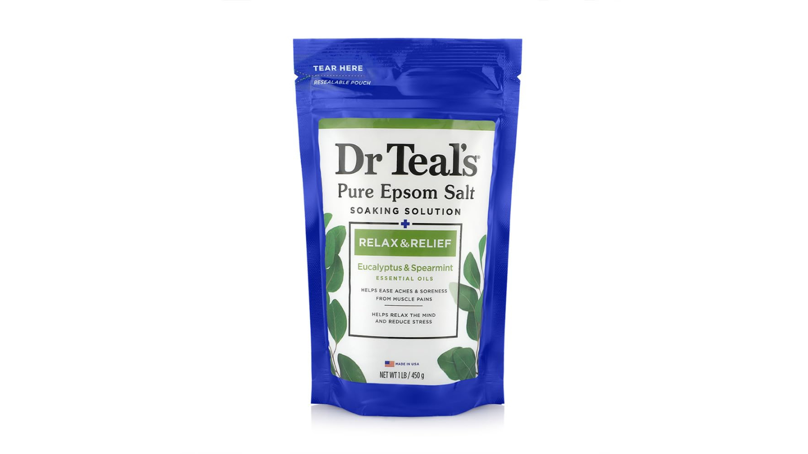 Dr Teal's Eucalyptus and Spearmint Epsom Salt - 450g