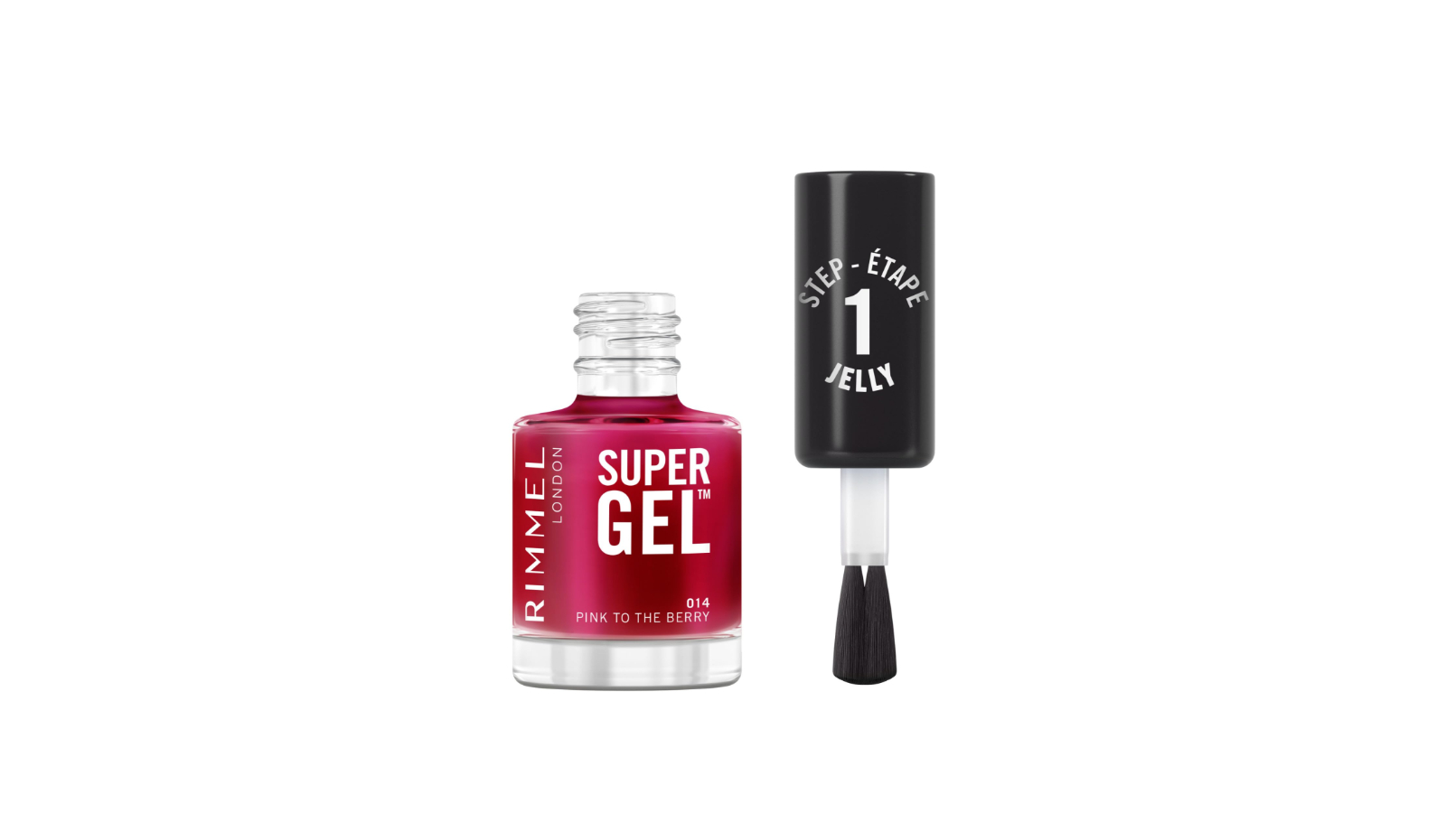 Rimmel London Super Gel 12ml Jelly Nail Polish Lacquer - 014 Pink to the Berry