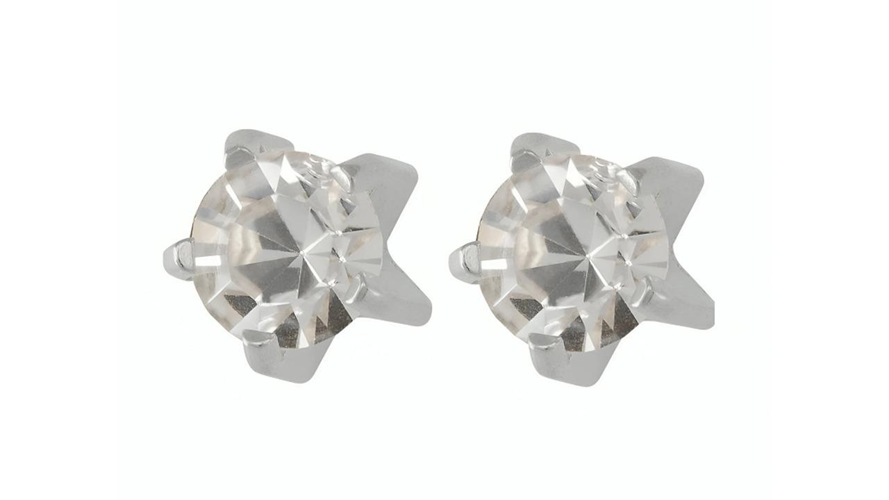 Adnohr SR104W Birthstone April Star Regular Earring
