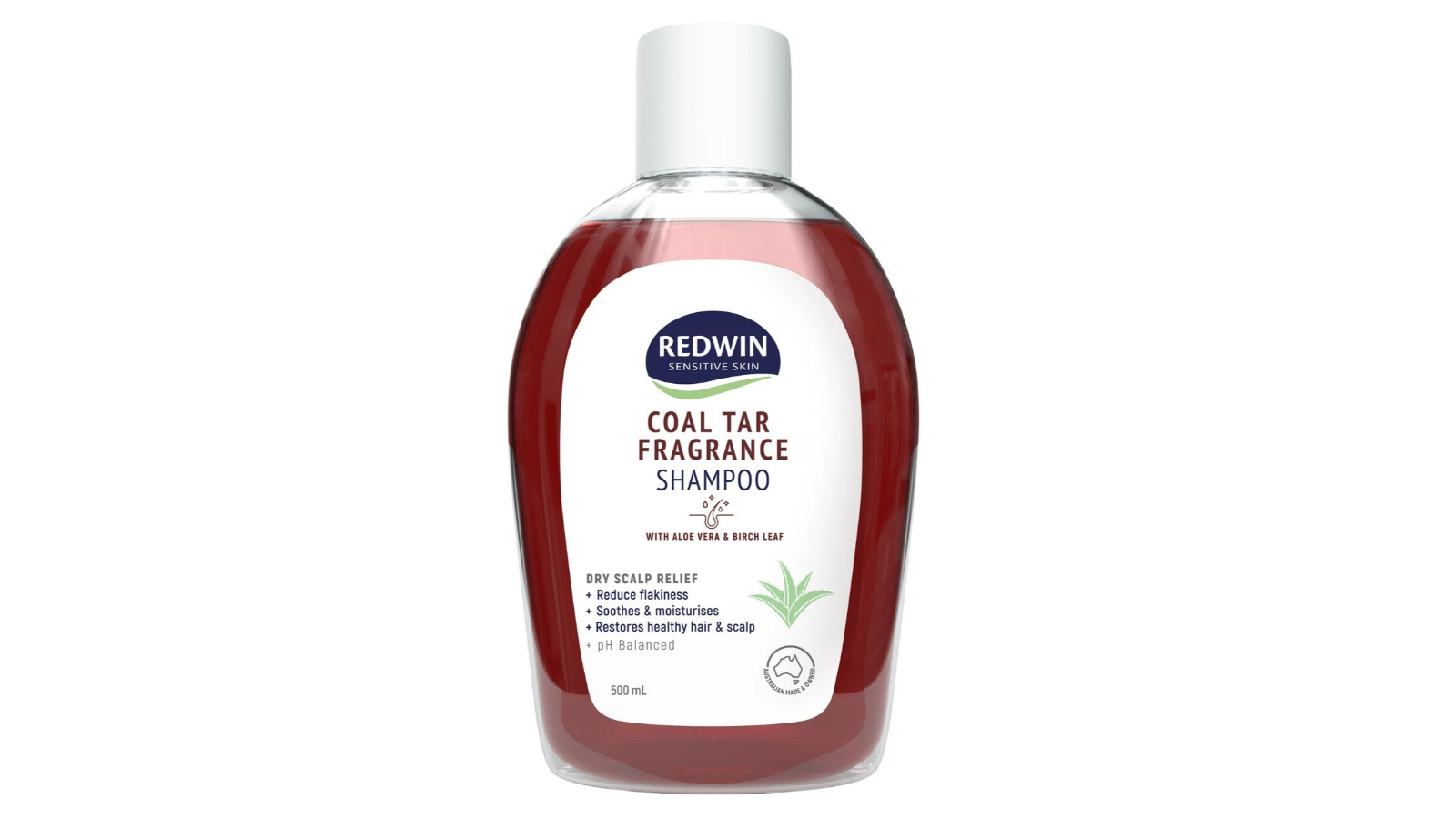Redwin Coal Tar Shampoo for Dandruff and Flaky Scalp - 500ml