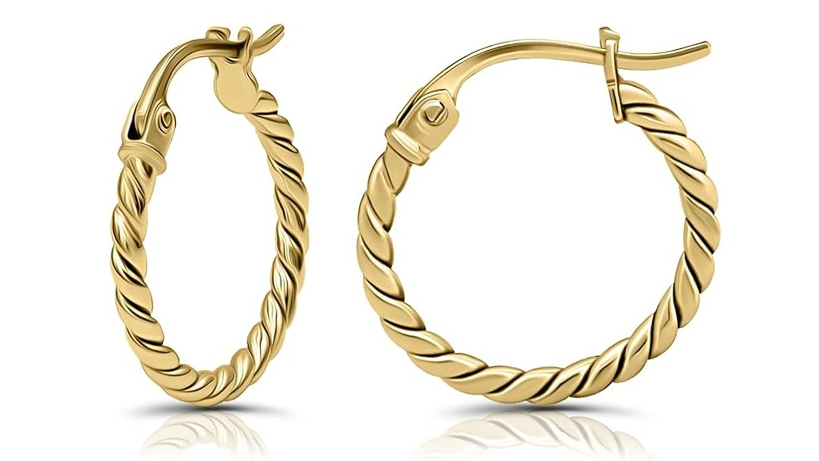 Cosmetics Squad Hoop and Loop 925 Sterling Silver Round Earring for Women - 2cm