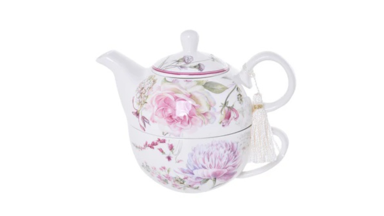 Gibson Gifts Roses and Dandelion Tea for One  Teapot