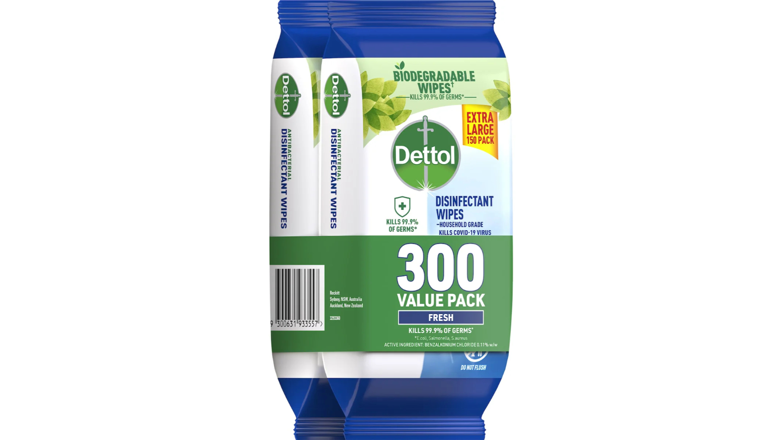 Dettol 300 Pieces Fresh Value Disinfectant Wipes