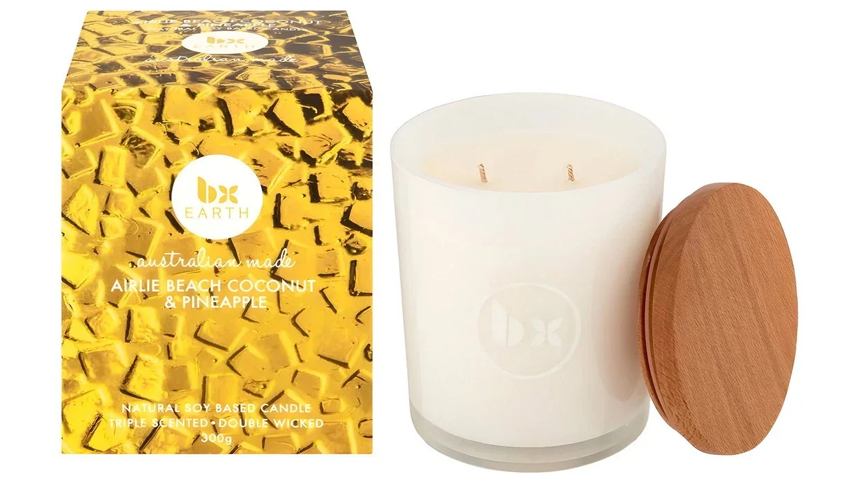 BX Earth Airlie Beach Coconut and Pineapple Scented Soy Candle - 150ml