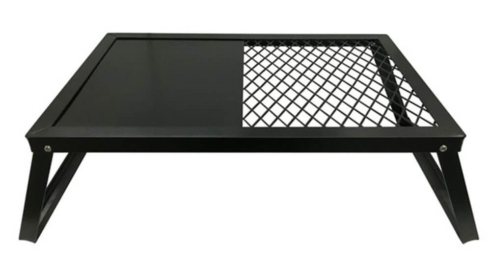 Portable Barbecue Plate and Grill with Folding Legs