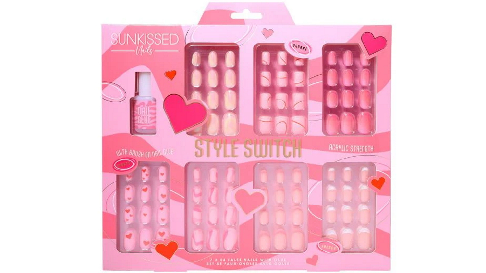 Sunkissed Multi False Nail Set with Glue