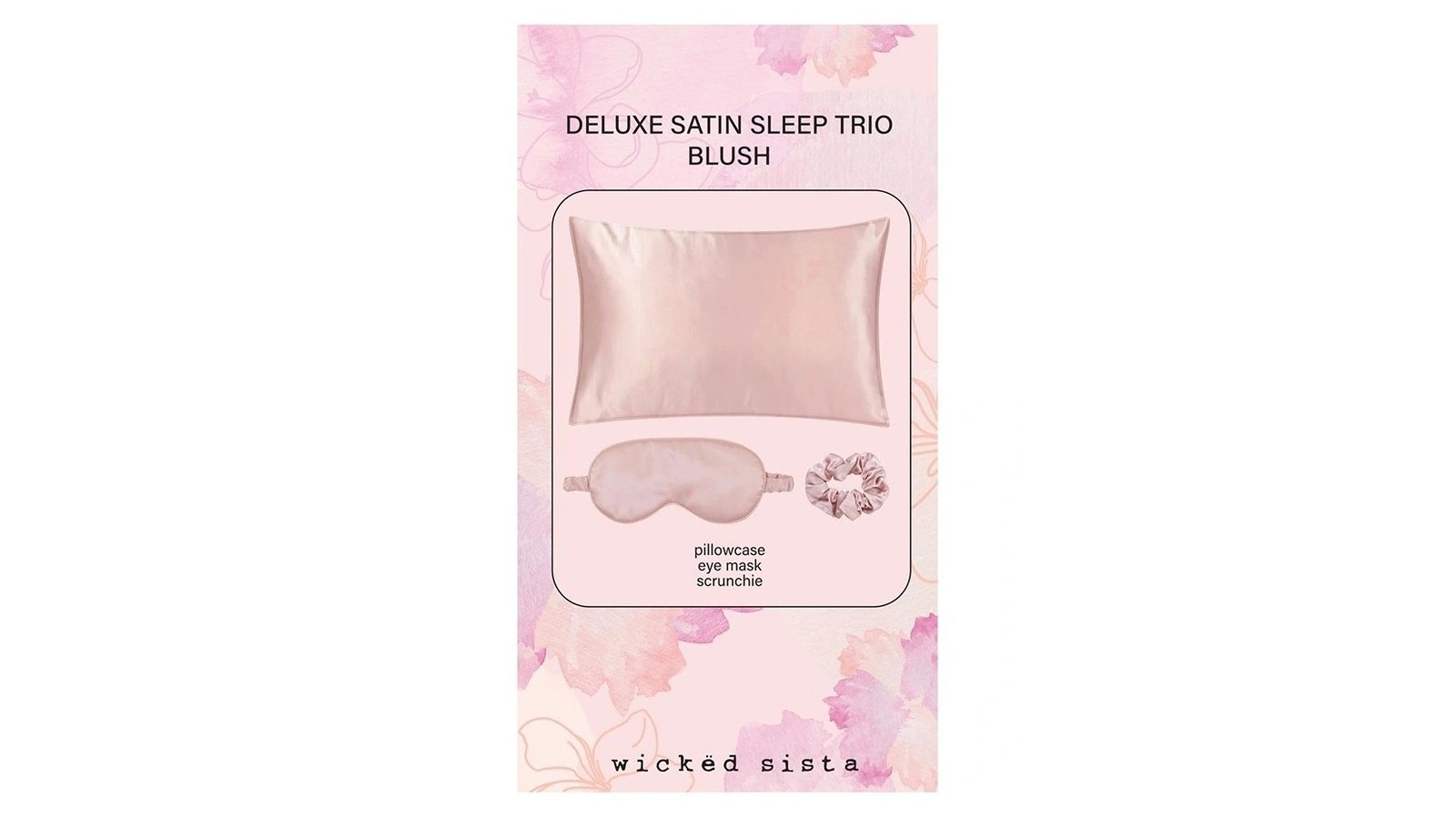 Wicked Sista Deluxe Satin Sleep Trio - Blush Pink