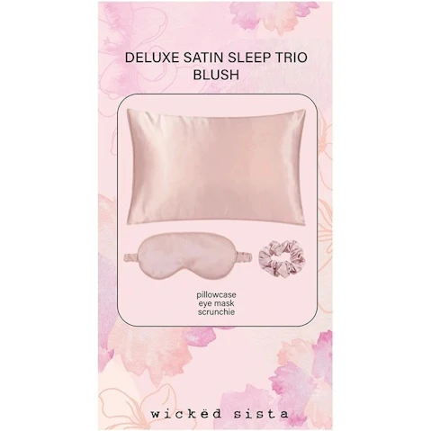 Wicked Sista Deluxe Satin Sleep Trio - Blush Pink