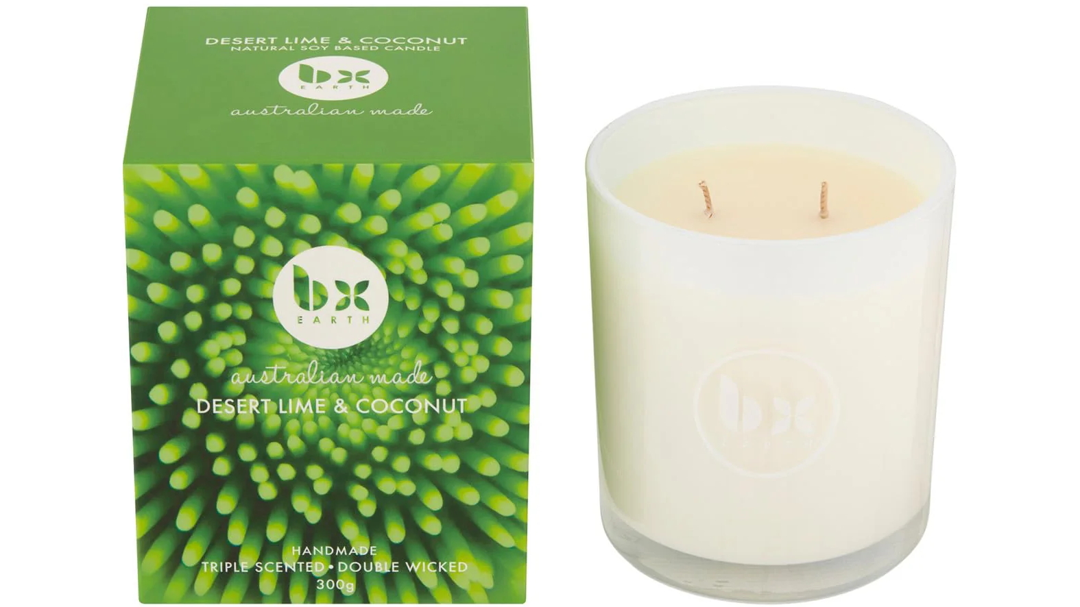 BX Earth Desert Lime and Coconut Scented Soy Candle - 300g