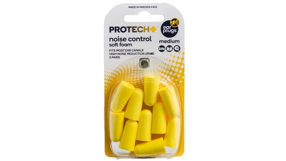 Protech Noise Control Soft Foam Medium Earplugs - 5 Pair