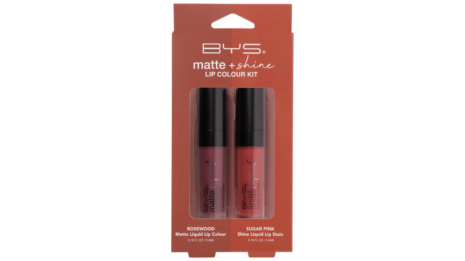 BYS 6ml Matte and Shine Lip Kit with Lip Liner Matte Lipstick and Lip Gloss